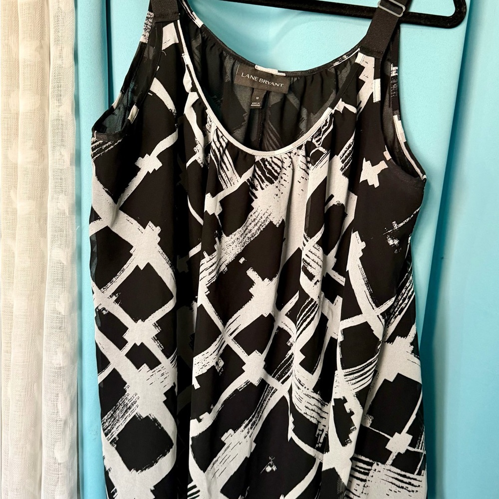 Lane Bryant Black and White Women's Top